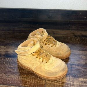 Nike Force 1 Mid Wheat Kids/Toddler Size High Top Shoes Size 9C